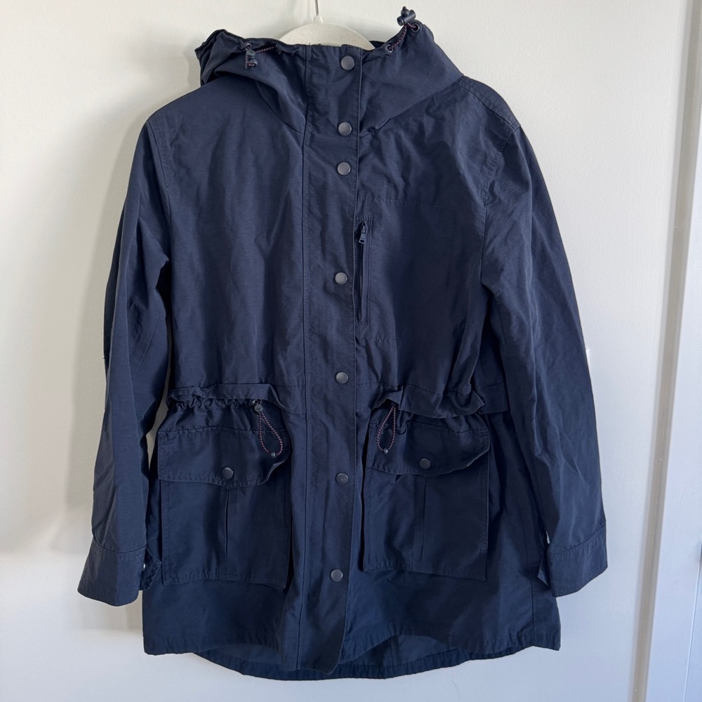 J. Crew Navy Lightweight Hooded Jacket